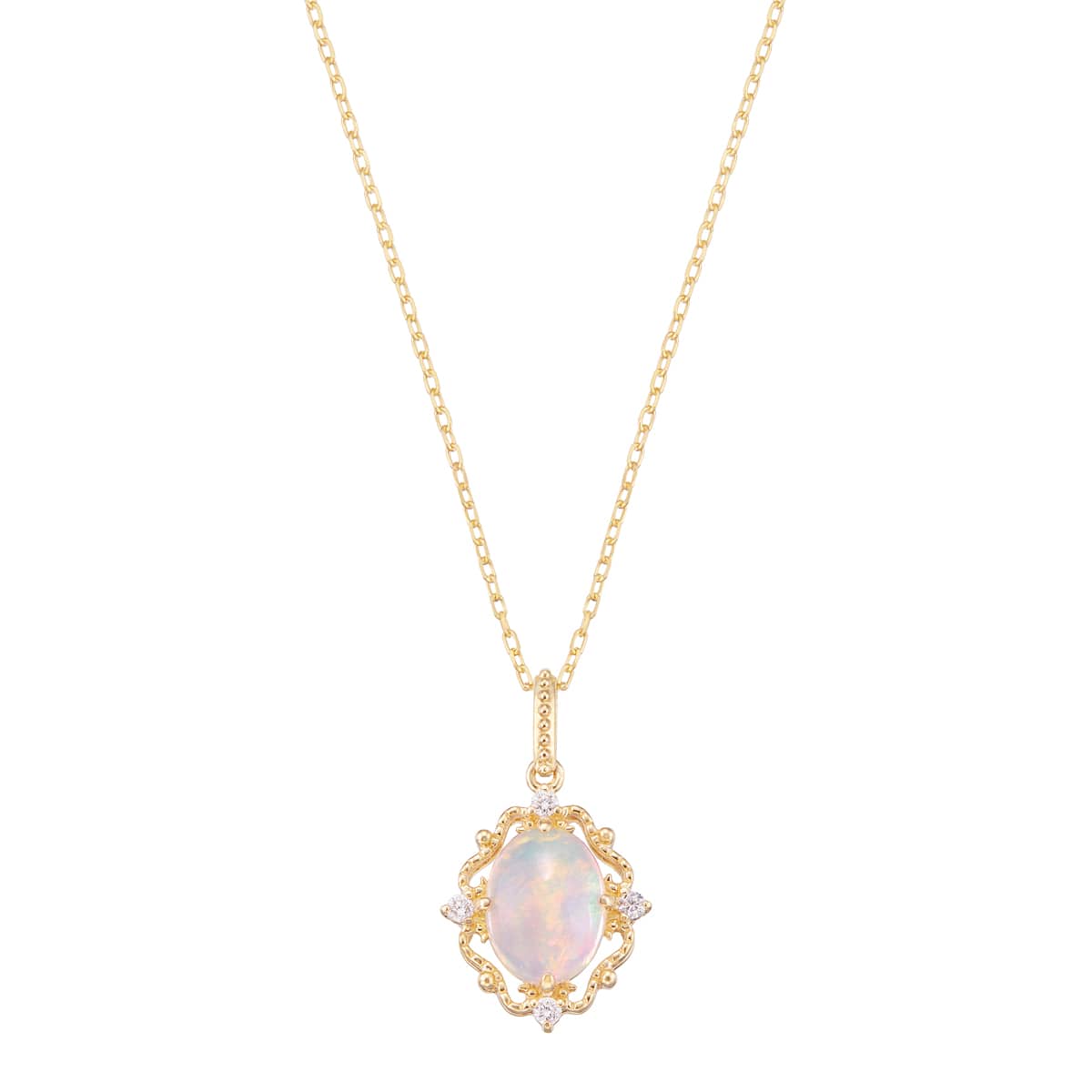 ジュエリーツツミK10ゴールド オパール ネックレス K10イエローゴールドオパールネックレス(RPN309-002)|TSUTSUMI