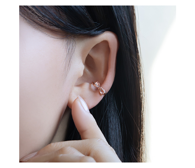 K10ピンクゴールドダイヤモンドイヤーカフ（片側）(RER716)|TSUTSUMI