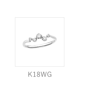 K18イエローゴールドダイヤモンドリング（ピンキーリング）(RFR306-001