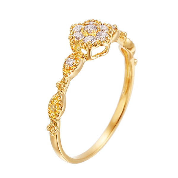 【Jewelry】K18YG イエローゴールド デザインリング ダイヤモンド D:2.10ct 17.0号 10.3g/hm09042kt