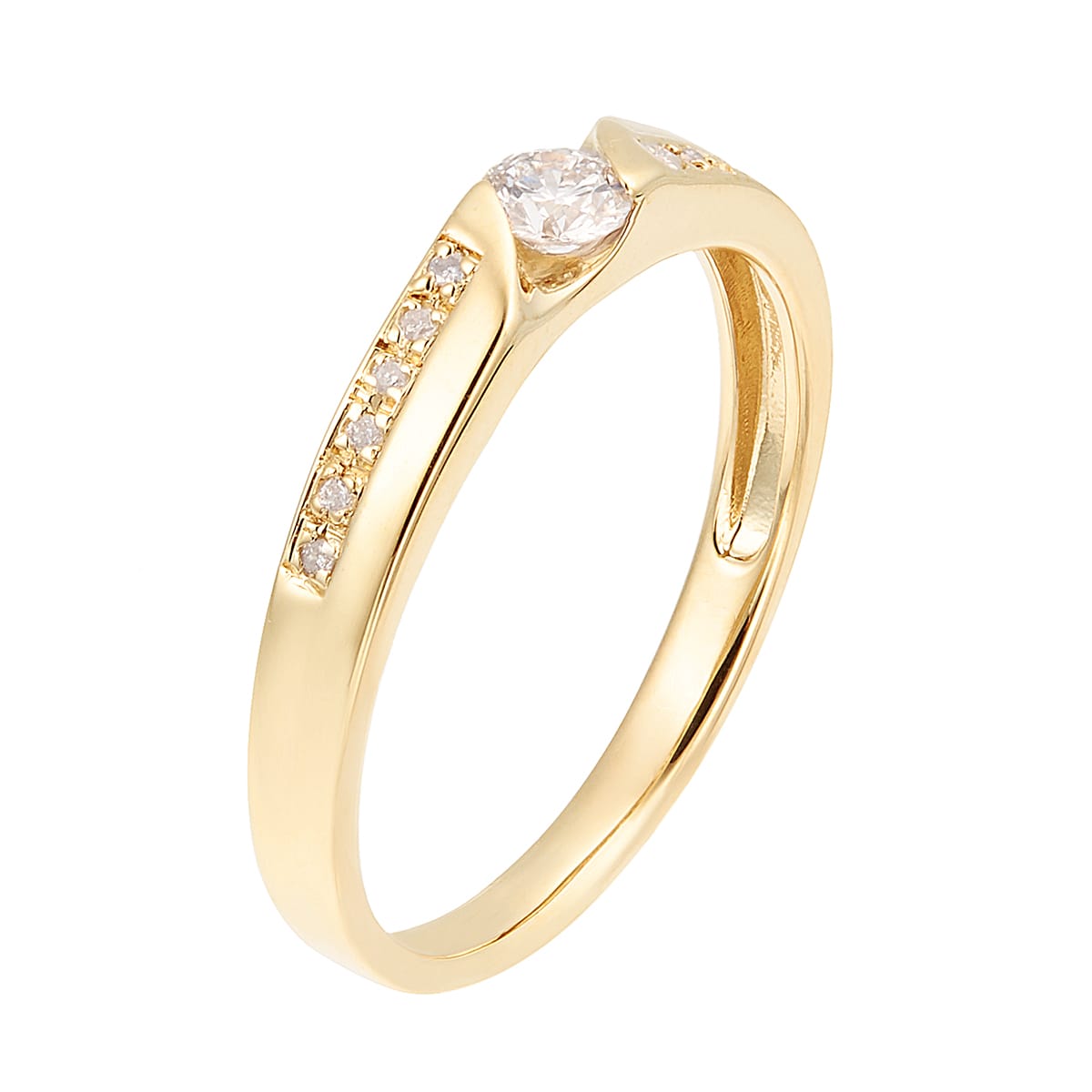 K10イエローゴールドダイヤモンドリング 