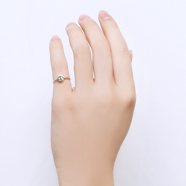 Tsutsumik10イエローゴールドダイヤモンドリング ピンキーリング Rfr187 001 Tsutsumi ジュエリーツツミ ジュエリーファッション通販