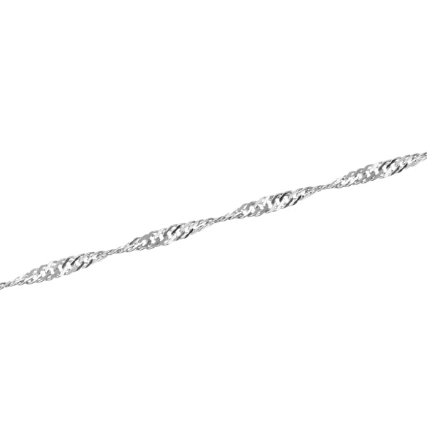 K14ホワイトゴールドネックレス（40cm）