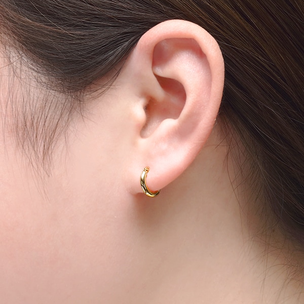 ツツミ ☆18K イエローゴールドフープピアス☆-