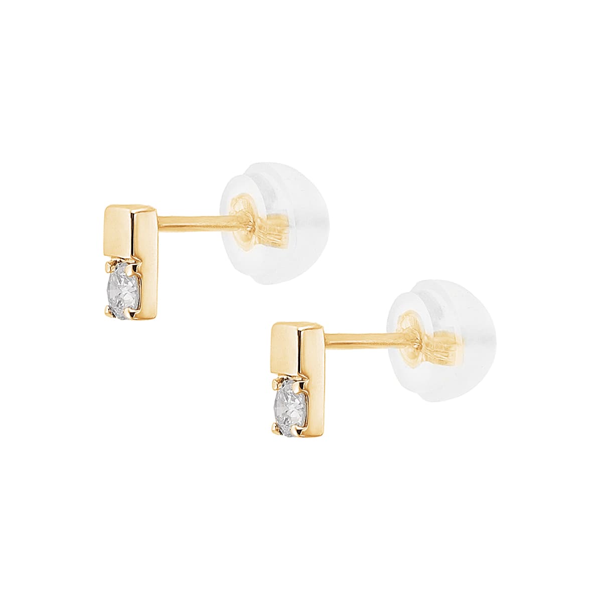 K10イエローゴールドダイヤモンドピアス 