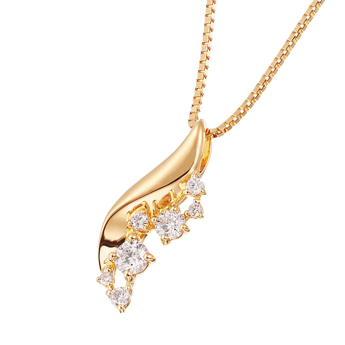 K18イエローゴールドダイヤモンドネックレス 