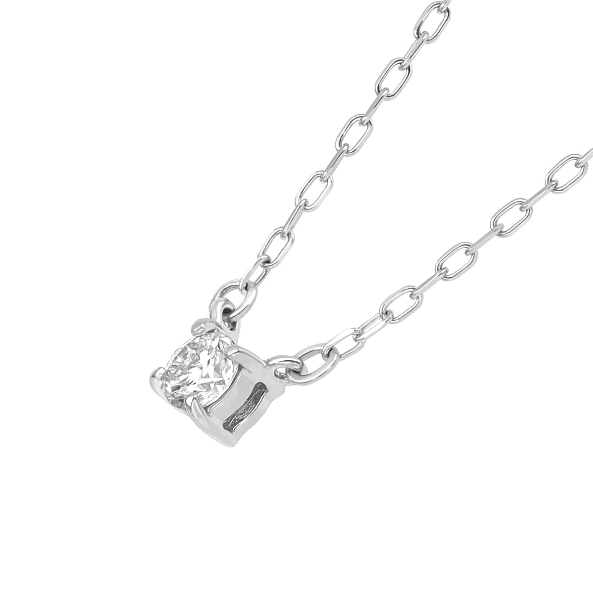 ジュエリーツツミ K10WGダイヤモンドネックレス0.2ct