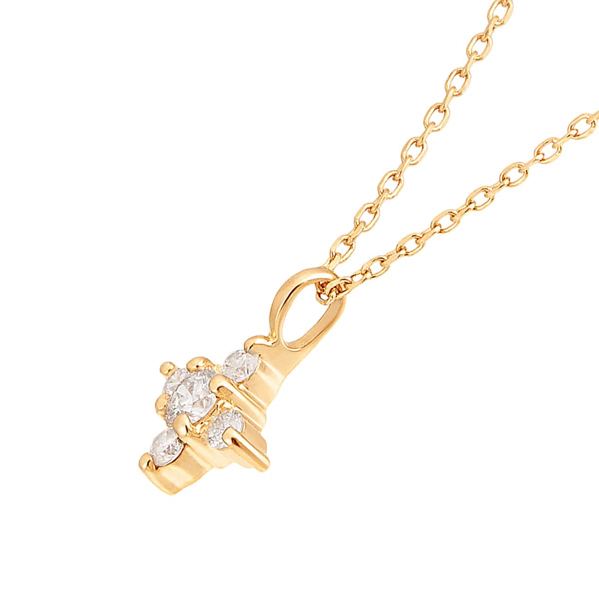 K18イエローゴールドダイヤモンドネックレス 