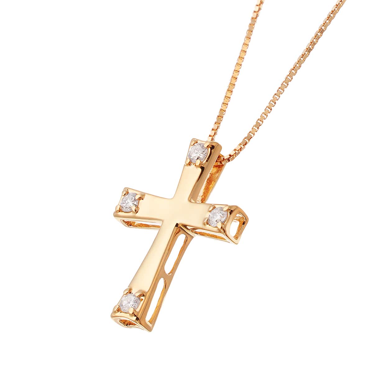 K18イエローゴールドダイヤモンドネックレス 