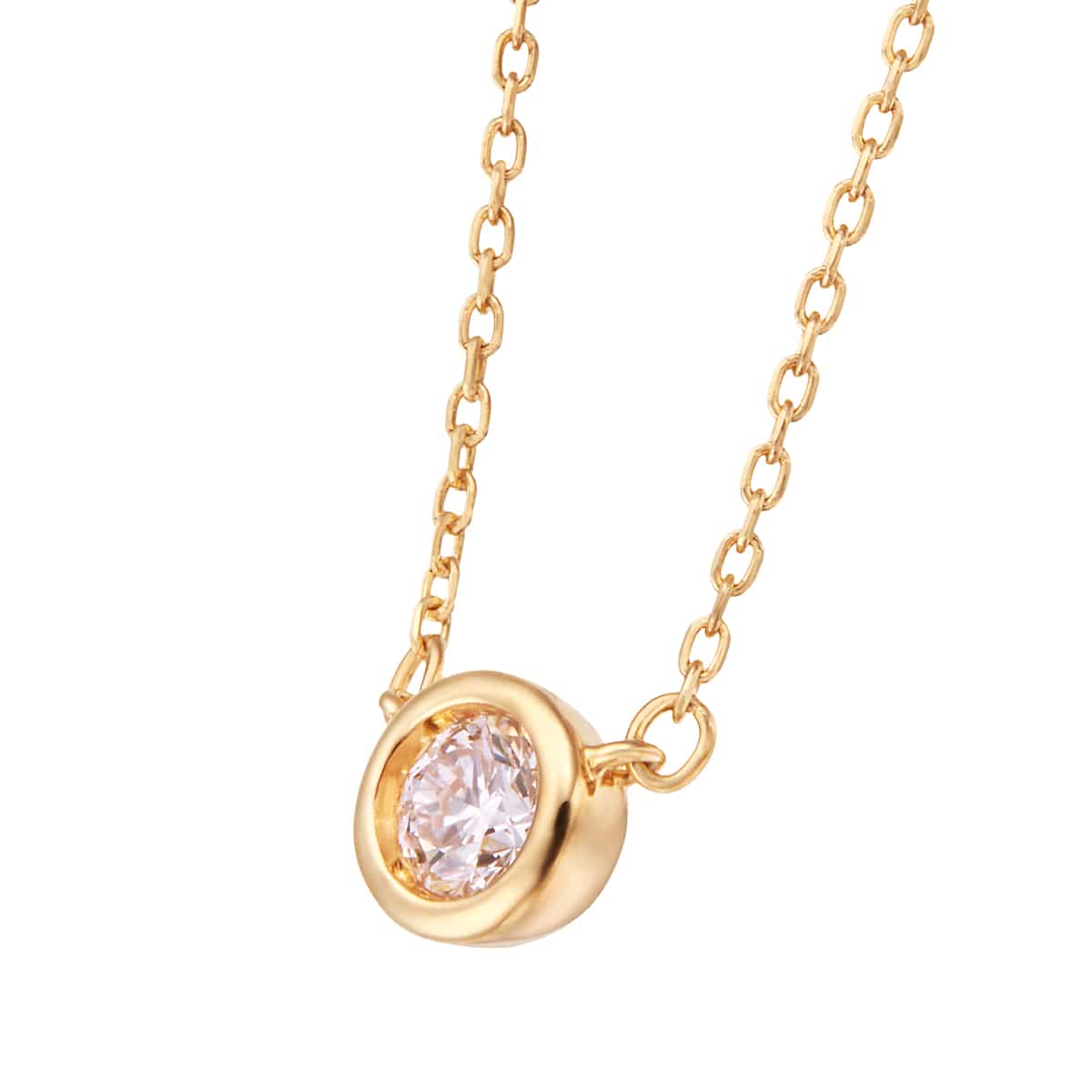 K18イエローゴールドダイヤモンドネックレス 