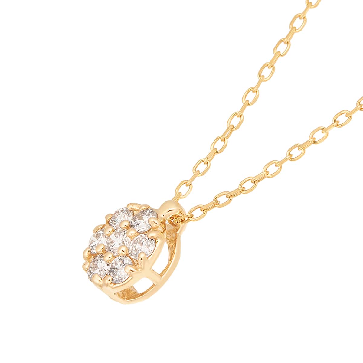 k10 ペンダントトップジュエリーツツミダイヤ0.19