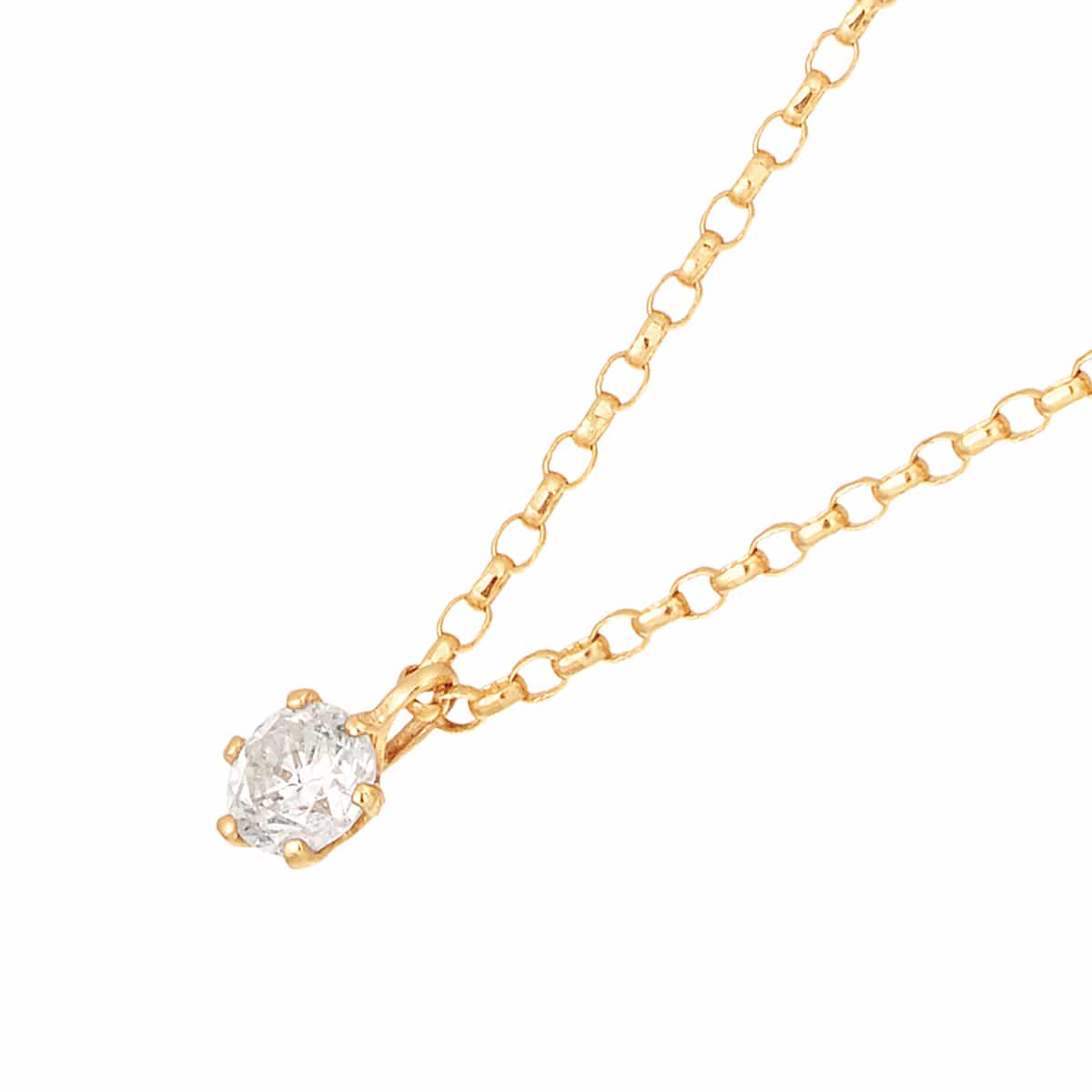 K18イエローゴールドダイヤモンドネックレス 