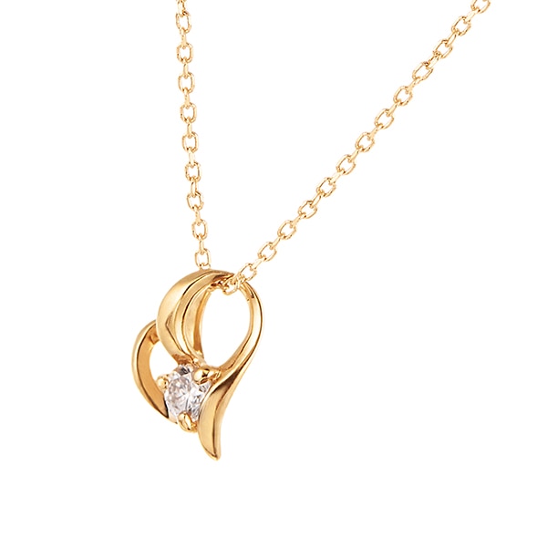 K18イエローゴールドダイヤモンドネックレス 