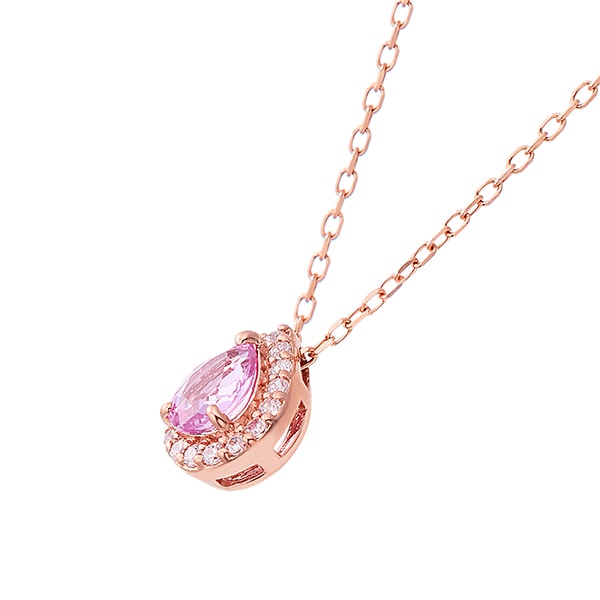 13.5ct 大粒10ミリ トリロジー ピンクサファイア １粒 ネックレス