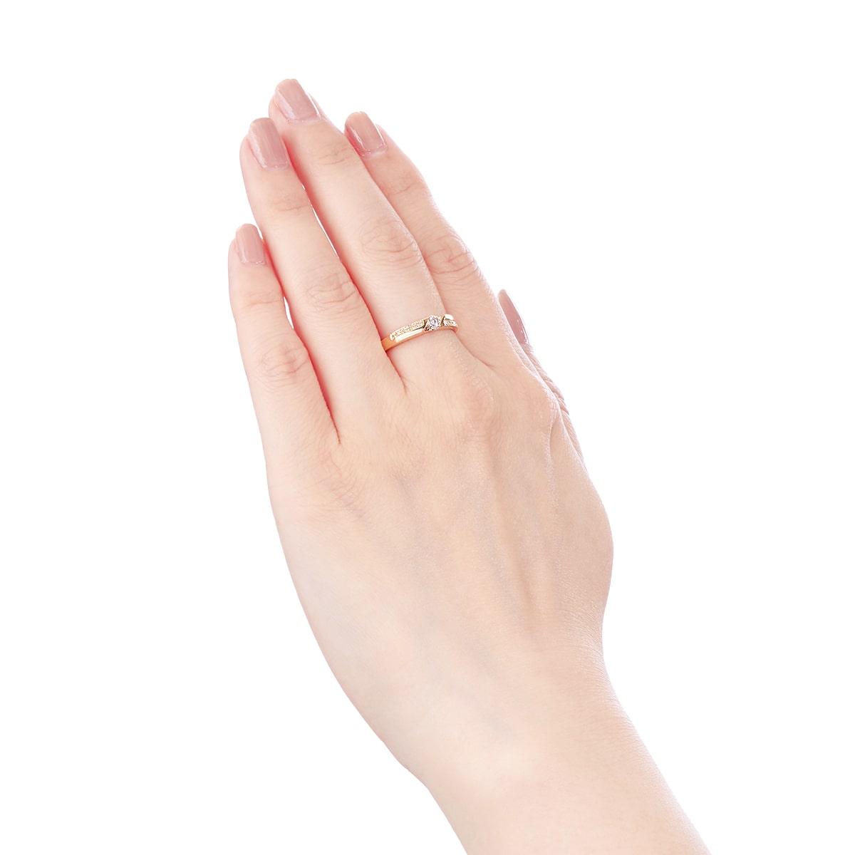 K10イエローゴールドダイヤモンドリング 