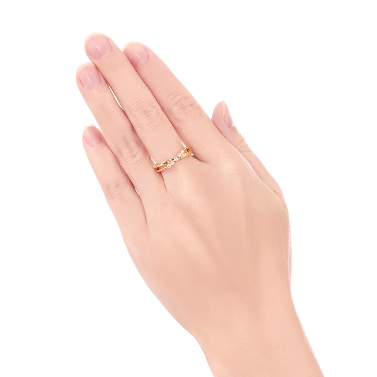 K18イエローゴールドダイヤモンドリング 