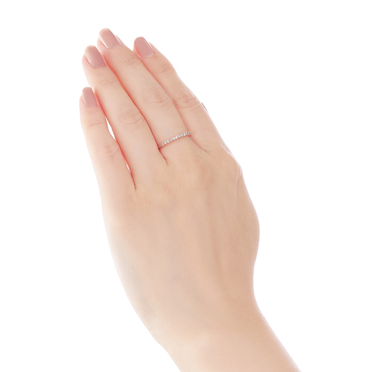 K10ピンクゴールドダイヤモンドリング 