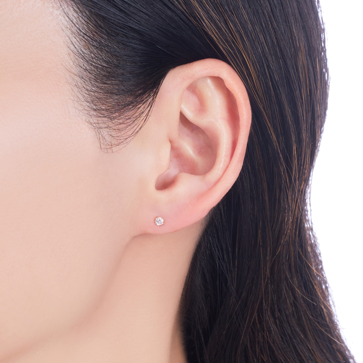 K18イエローゴールドダイヤモンドピアス 