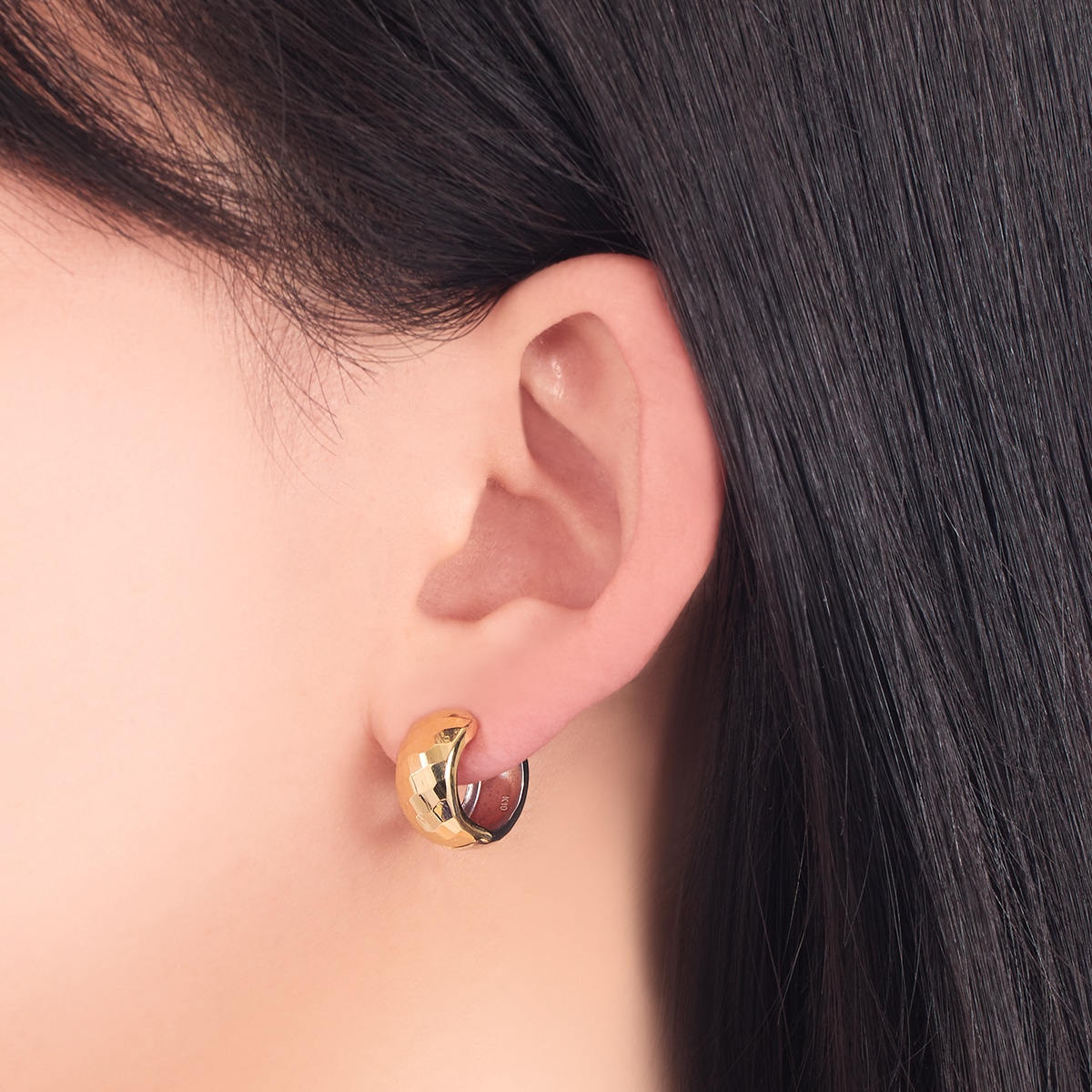 K10イエローゴールド/K10ホワイトゴールドピアス 