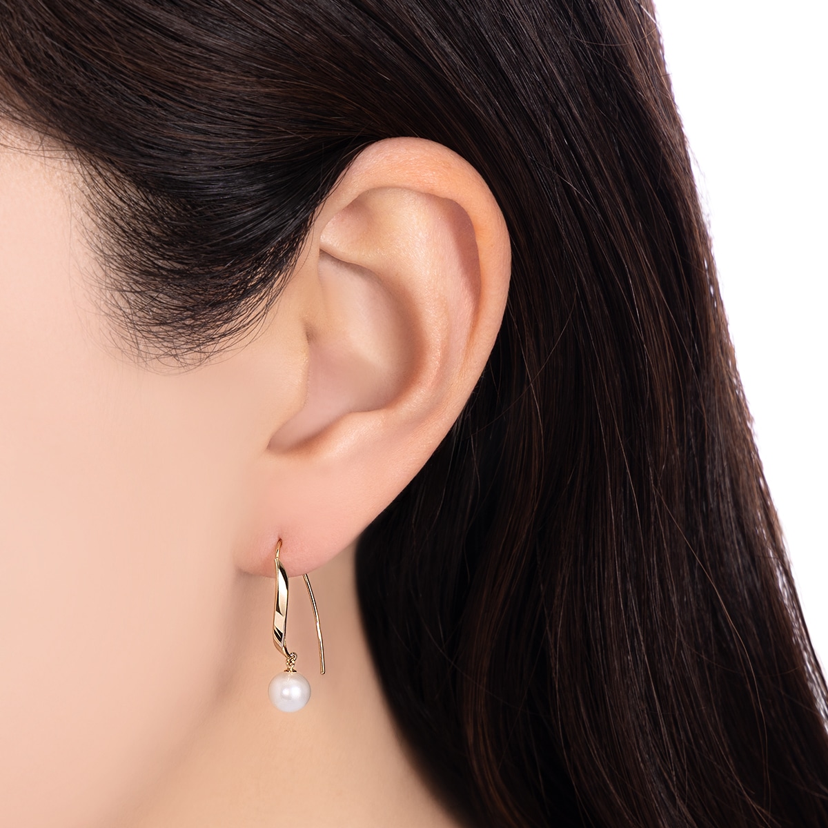 K10イエローゴールド淡水パールピアス（6.5mm）(RPE408-004)|TSUTSUMI
