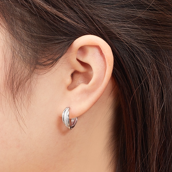 K10ホワイトゴールドピアス 