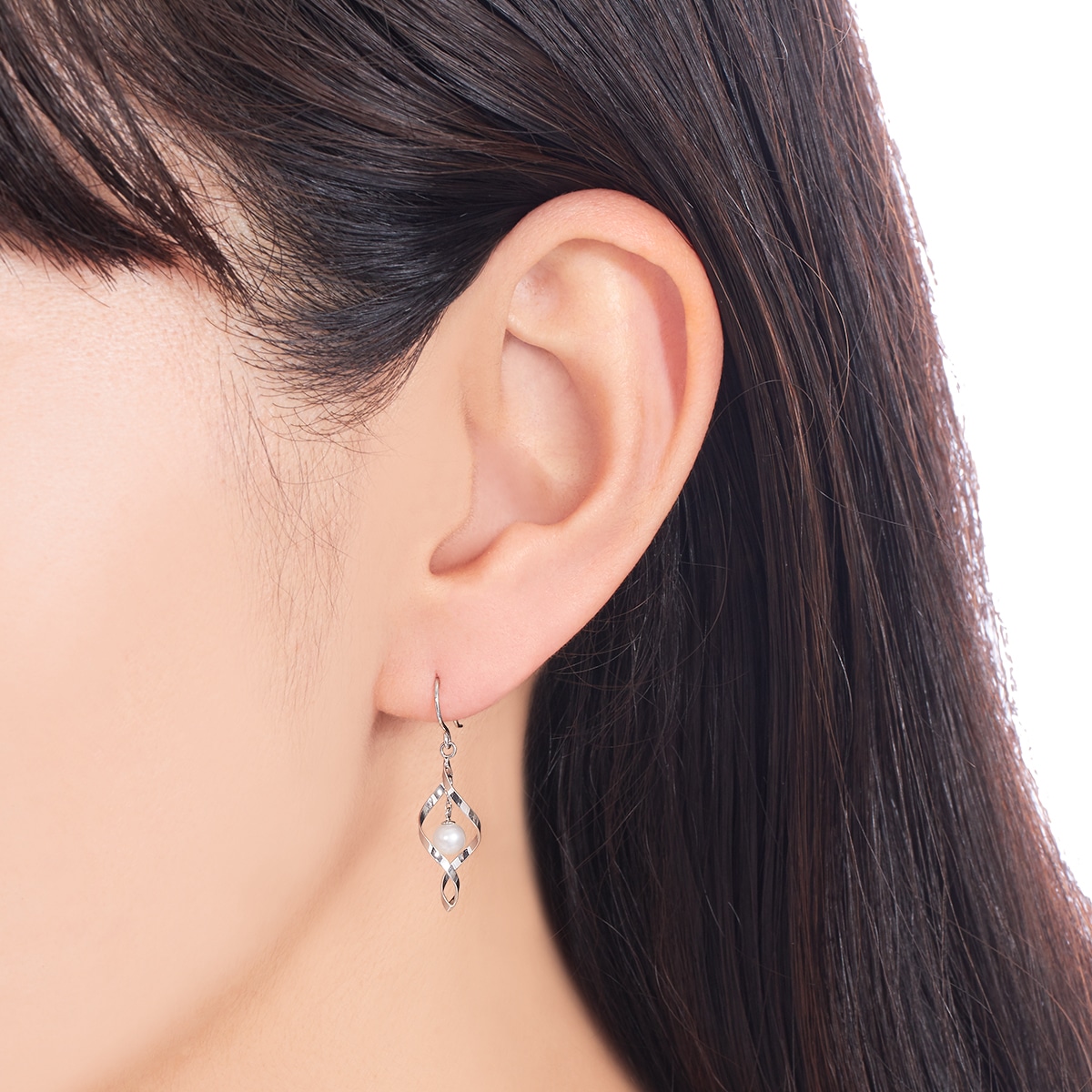 K10ホワイトゴールド淡水パールピアス（4mm）(RPE805-002