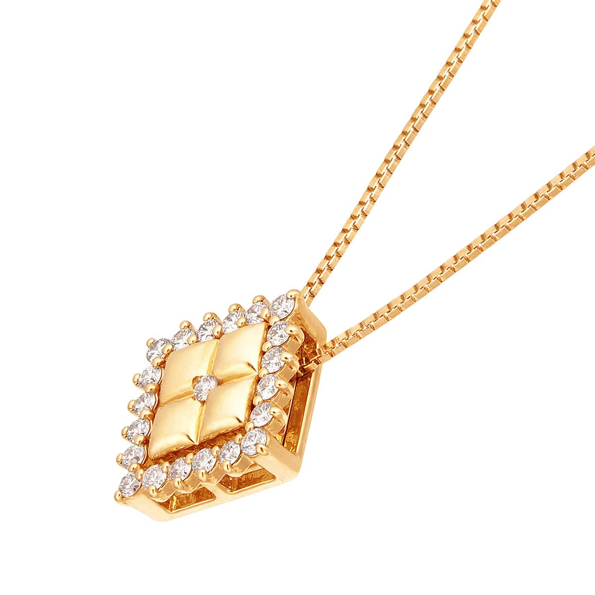 K18イエローゴールドダイヤモンドネックレス 