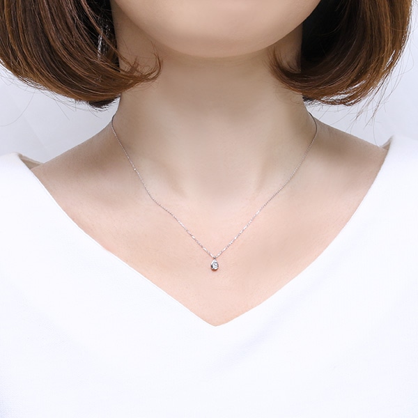 59g付属品ダイヤモンド ネックレス ダイヤモンド0.25ct K18WG ホワイトゴールド/73536【FJ】