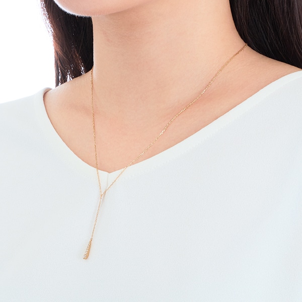 K18イエローゴールドダイヤモンドネックレス 