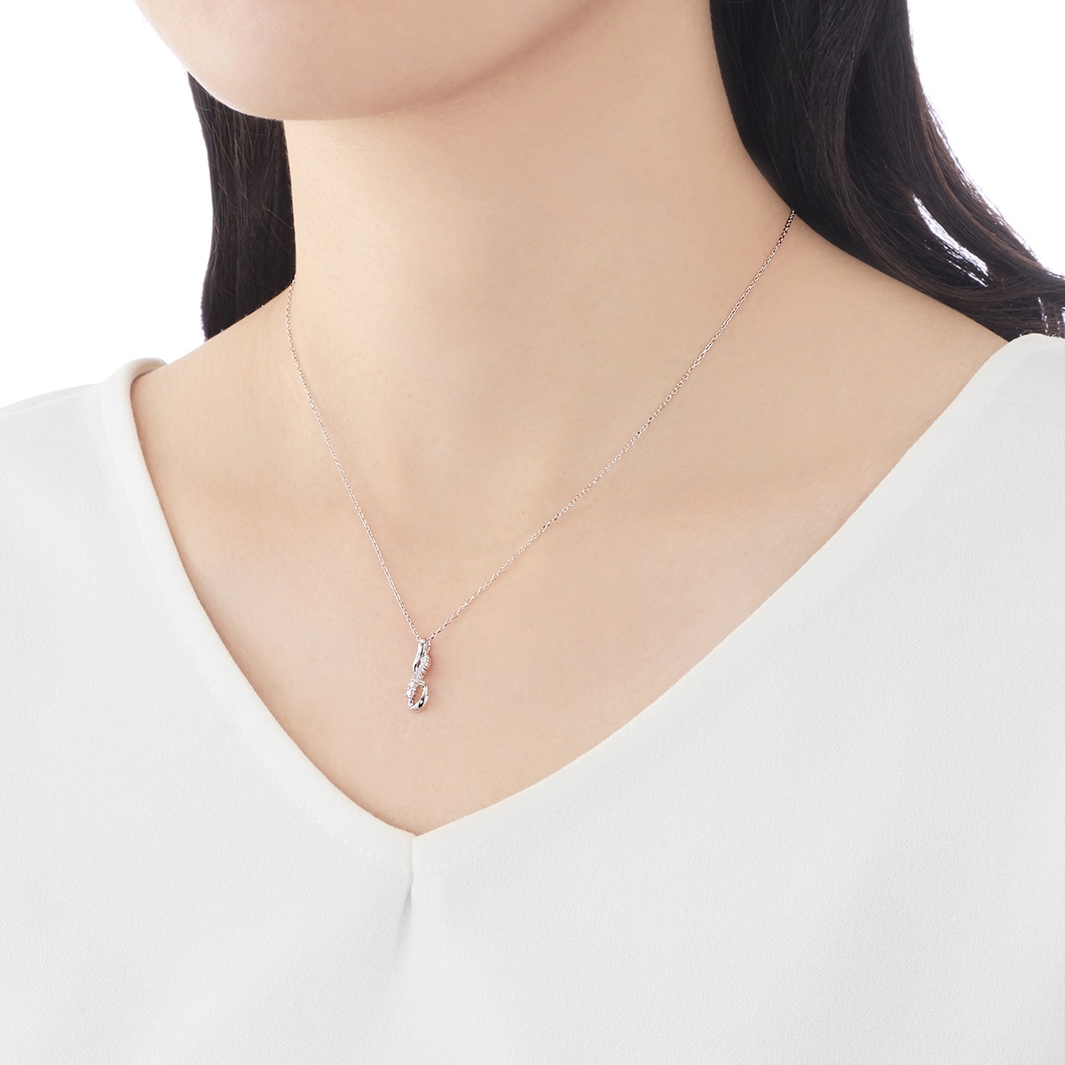 K10ホワイトゴールドダイヤモンドネックレス ペンダントネックレス Z1437237316(11000円)