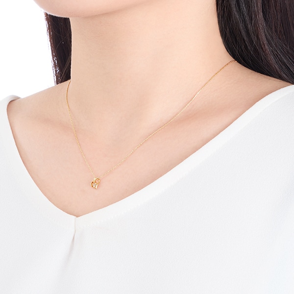 K18イエローゴールドダイヤモンドネックレス 