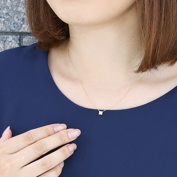 K18イエローゴールドダイヤモンドネックレス 