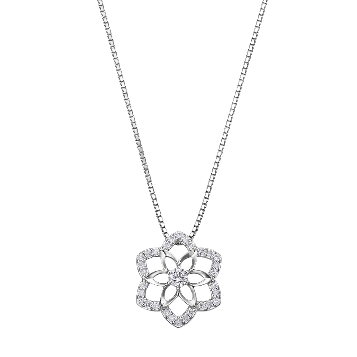 【2025年 雑誌LEE11月号掲載】2025 Winter Limited(ウィンターリミテッド)<期間限定・数量限定>-Shining Landscape- 「First Snow」ロマンチックな初雪の可愛らしい小さな雪の結晶をダイヤモンドで表現した【数量限定】2025ウィンターリミテッド プラチナダイヤモンドネックレス