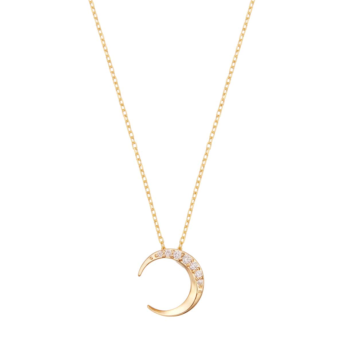 【2025年 雑誌LEE12月号掲載】2025ツツミWinter Collection「Shining Landscape」冬の冴えわたる夜に浮かぶ三日月をイメージしたK10イエローゴールドダイヤモンドネックレス