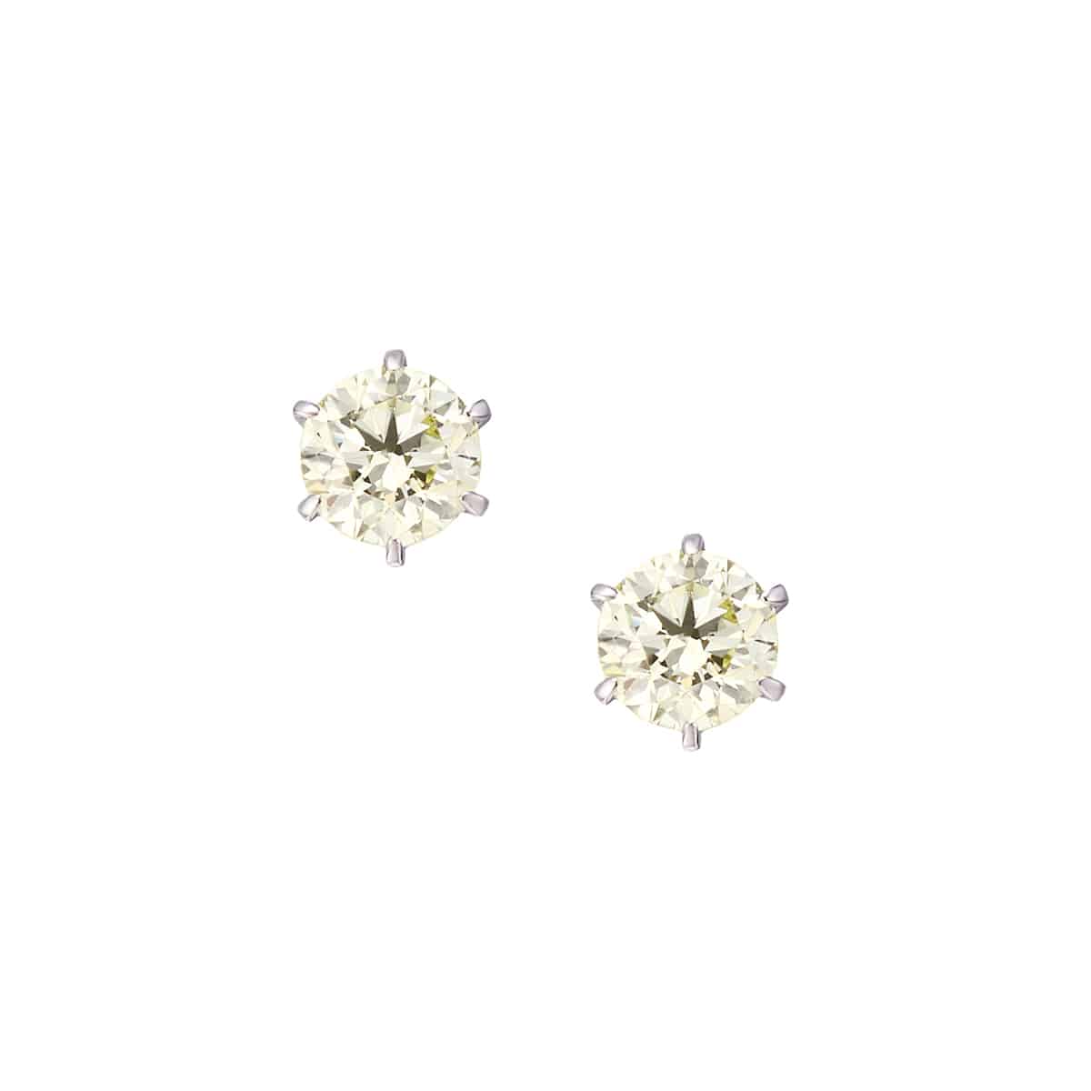 鑑別書付pt900天然ダイヤモンドピアス/0.3ct/1セット/ca-00214