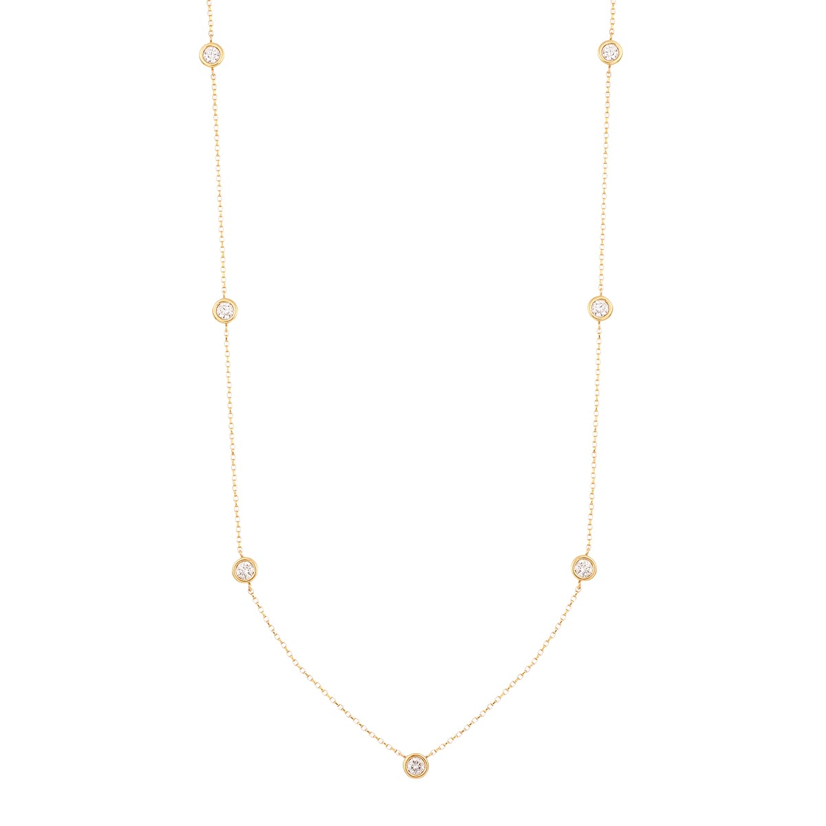 K18イエローゴールドダイヤモンドネックレス 