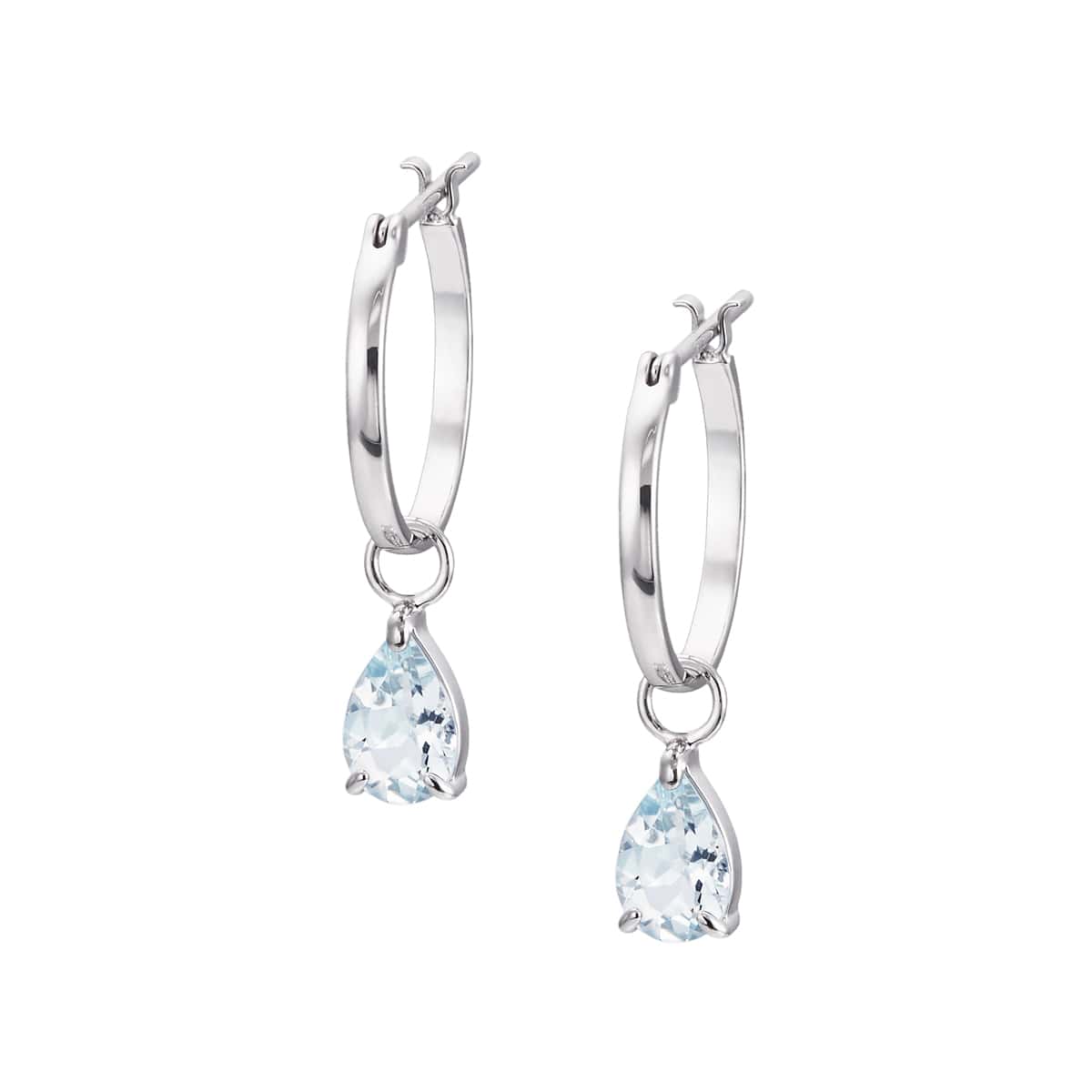 アクアマリンピアス  1.6ct　K18WG 　ホワイトゴールド  3月の誕生石 aquamarine