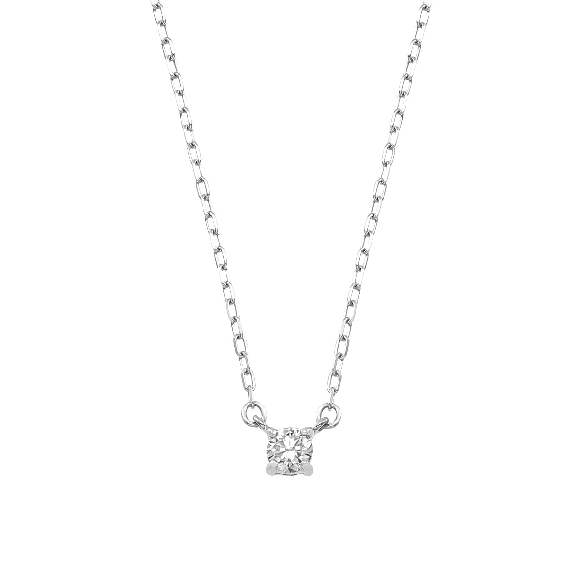 ジュエリーツツミ K10WGダイヤモンドネックレス0.2ct