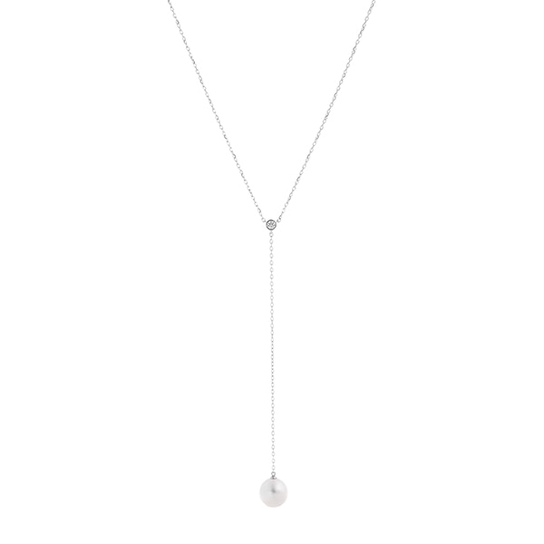 K18ホワイトゴールドアコヤ真珠ネックレス（8.5mm）
