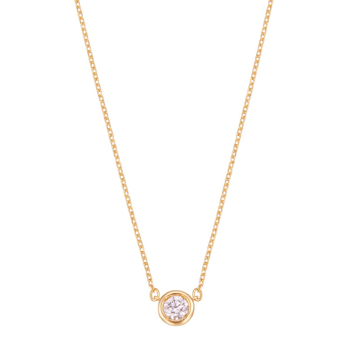 K18イエローゴールドダイヤモンドネックレス 