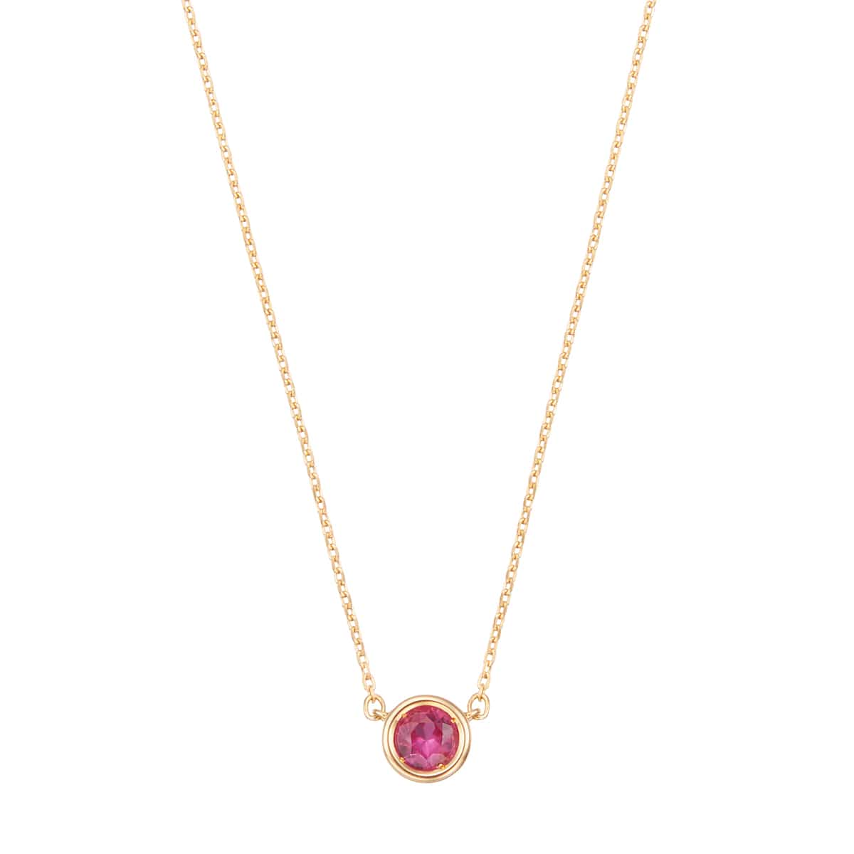 K18イエローゴールドルビーネックレス 