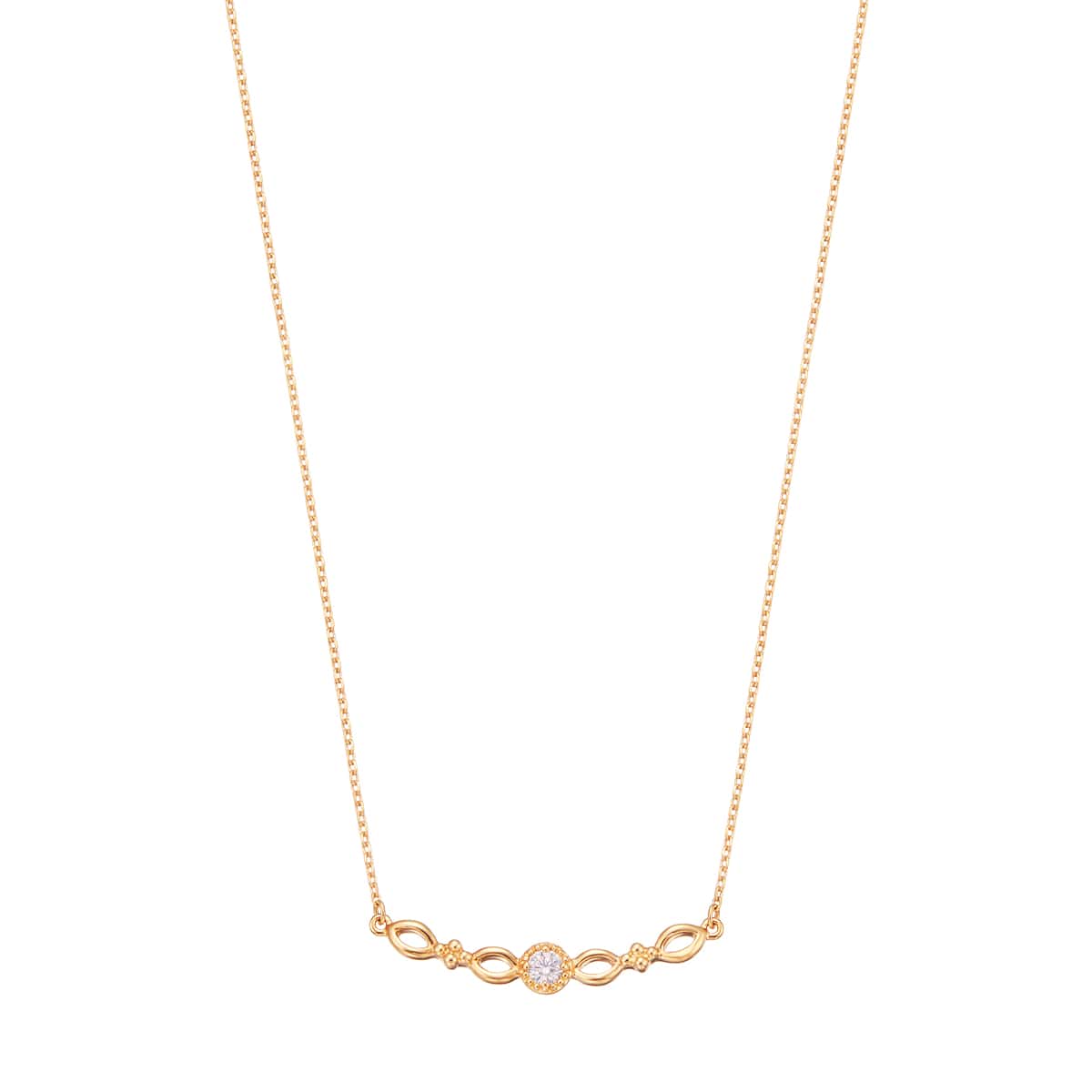 K18イエローゴールドダイヤモンドネックレス 