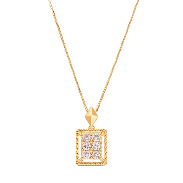 K18イエローゴールドダイヤモンドネックレス 