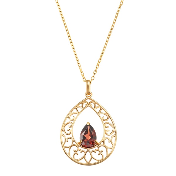 K10イエローゴールドアルマンダインガーネットネックレス ペンダントネックレス O1487752987(11500円)