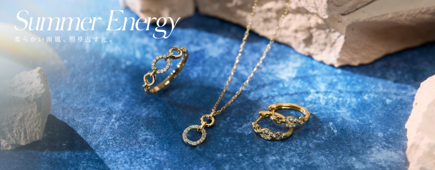 ✨新品未使用　k14WG 爽やかブルーが綺麗✨ ete TSUTSUMI好きさん Summer Energy 柔らかい南風、照り返す光。|TSUTSUMI（ジュエリー