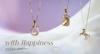新品未使用品　JEWELRY TSUTSUMI ネックレス WG・YG2本セット with Happiness 日々を彩る、幸運の輝き。|TSUTSUMI（ジュエリーツツミ