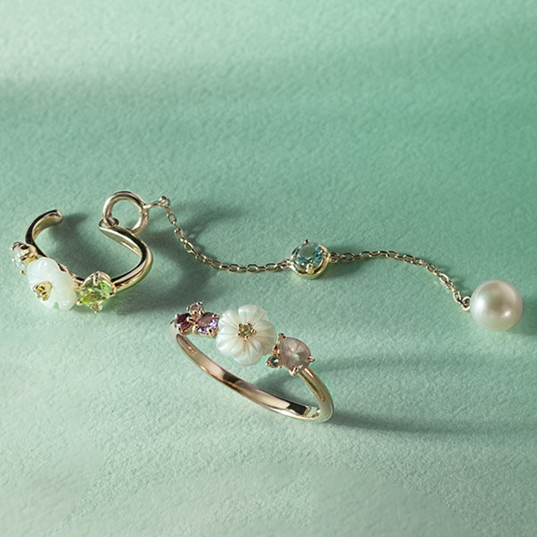 �v���[���g�E�����ւ̂��J���ɃI�X�X���I�y2025 �c�c�~ Wintercollection - Spring Fields - �z�V�F���̃t�����[����ۓI�ȃt�����[���`�[�t�̃C���[�J�t