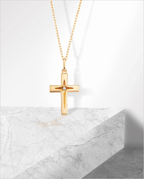 �yTSUTSUMI�@�x�[�V�b�N�W���G���[�z- Cross Necklace - �ǂ�ȃR�[�f�ɂ������x�[�V�b�N�A�C�e���@�����̗���₫��߂������`�[�t�ɂ����N���X�l�b�N���X